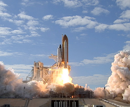 Space Shuttle Atlantis Blasts Off on Delivery Mission